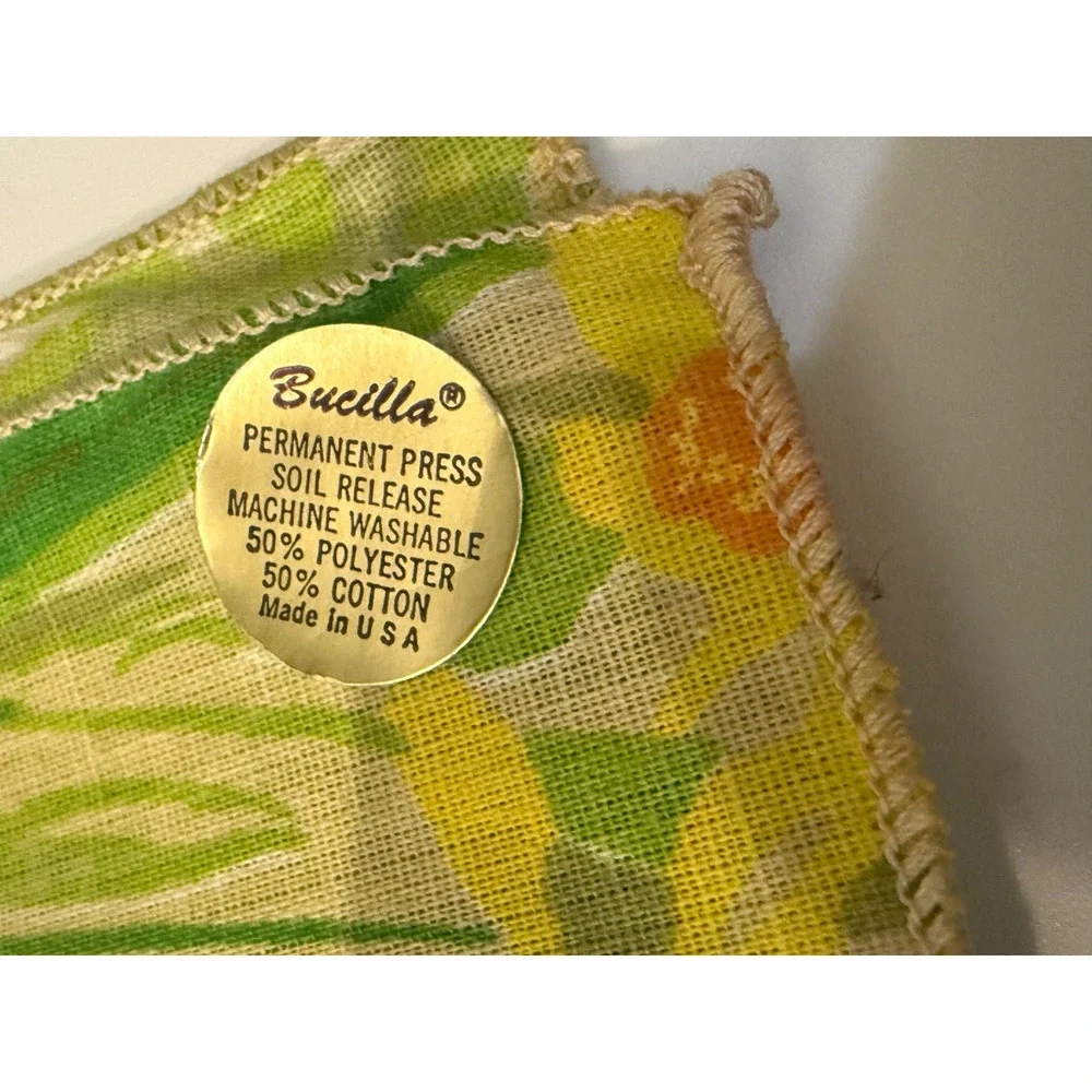 🌼 Vintage Bella Floral Napkins Lot 8 Mid Century Linen Blend 16.5”